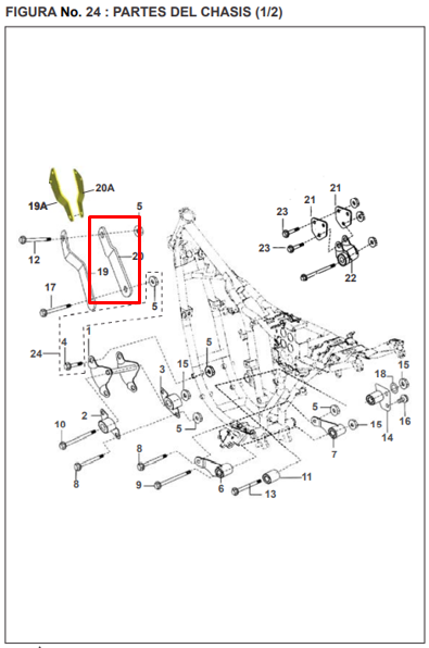 Platino soporte motor pulsar 180ug original BAJAJ