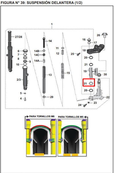 Arandela delantera soporte de farola pulsar 220/180ug BAJAJ original