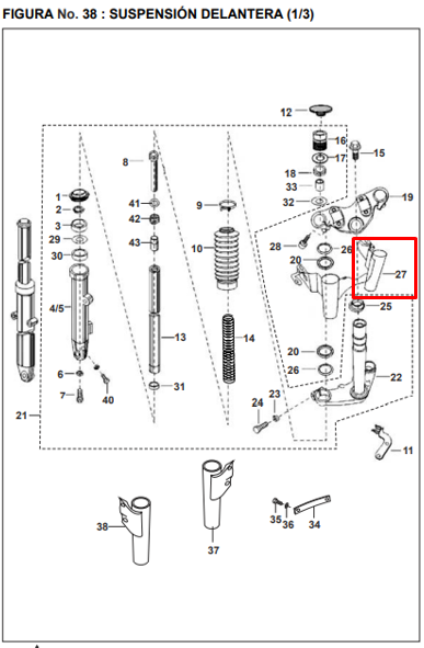 Soporte farola pulsar ug 180 BAJAJ original