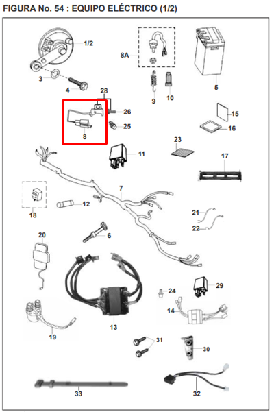 Switch de stop pulsar BAJAJ 200 original (trasero)