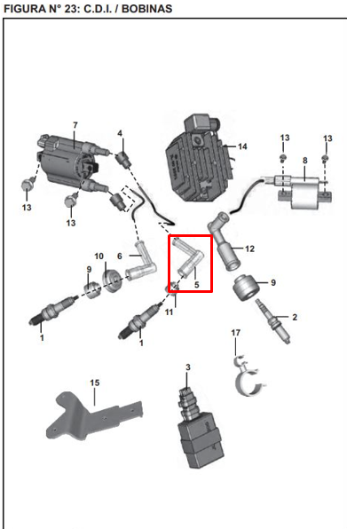 Capuchon bujia rh pulsar200ns original BAJAJ