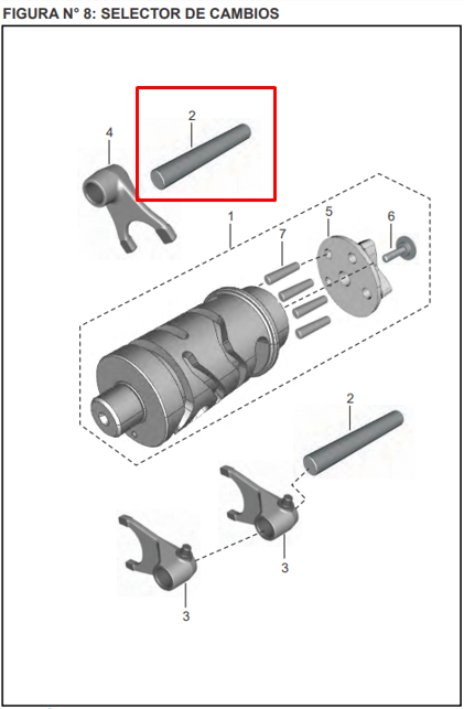 Pasador garra de cambios discover 100/125+ - pulsar BAJAJ 135 original