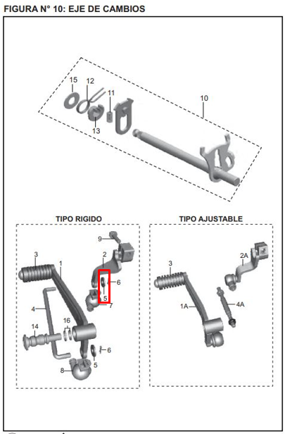 Arandela delantera pedal de cambios pulsar BAJAJ 135 original