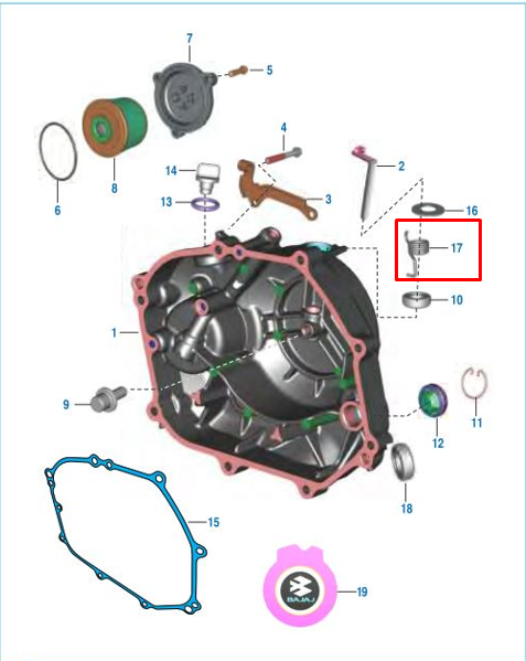 Resorte interno de clutch pulsar ns 160 BAJAJ original