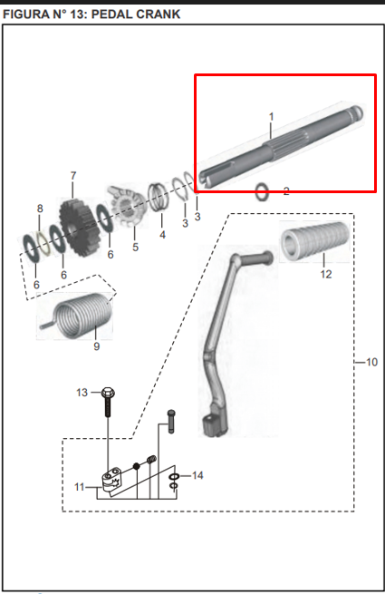 Eje crank discover st 125 BAJAJ original