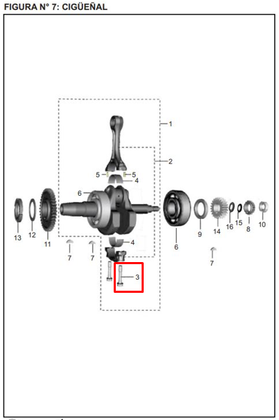 Tornillo de biela pulsar ns 200 BAJAJ original