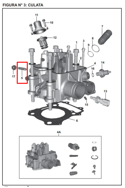 Esparrago de mofle (8x42) pulsar ns 200 BAJAJ original