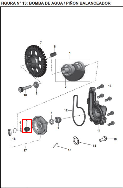 Buje delantera balanceador (cuna corta) pulsar ns 200 BAJAJ original