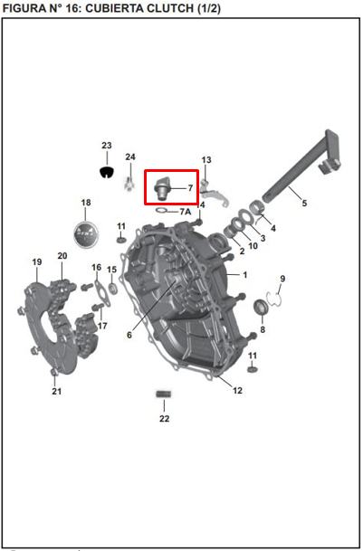 Tapa medidor de aceite pulsar ns 200 BAJAJ original