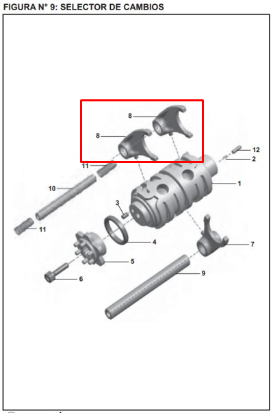 Garra cambios ns 200 original BAJAJ