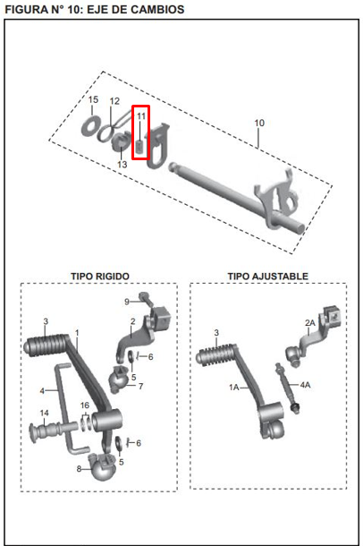 Resorte leva de cambios pulsar ns 200 BAJAJ original
