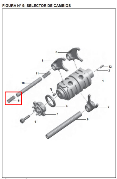 Resorte leva de cambios pulsar ns 200 BAJAJ original
