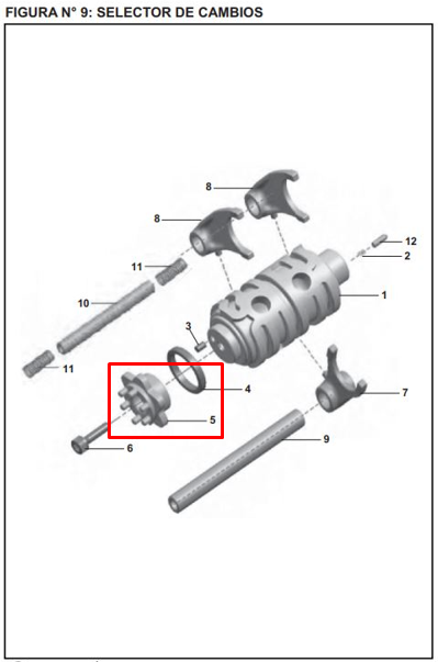 Estrella selector pul200ns original BAJAJ