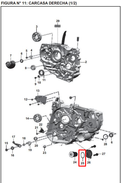 Oring de aceite (39.3x2.6) pulsar ns 200 BAJAJ original