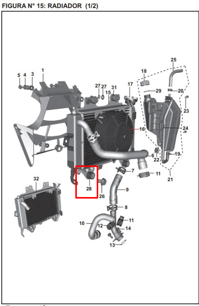Caucho inferior de radiador pulsar ns 200 BAJAJ original