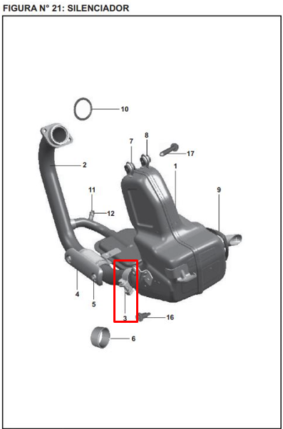 Abrazadera de mofle pulsar ns 200 BAJAJ original