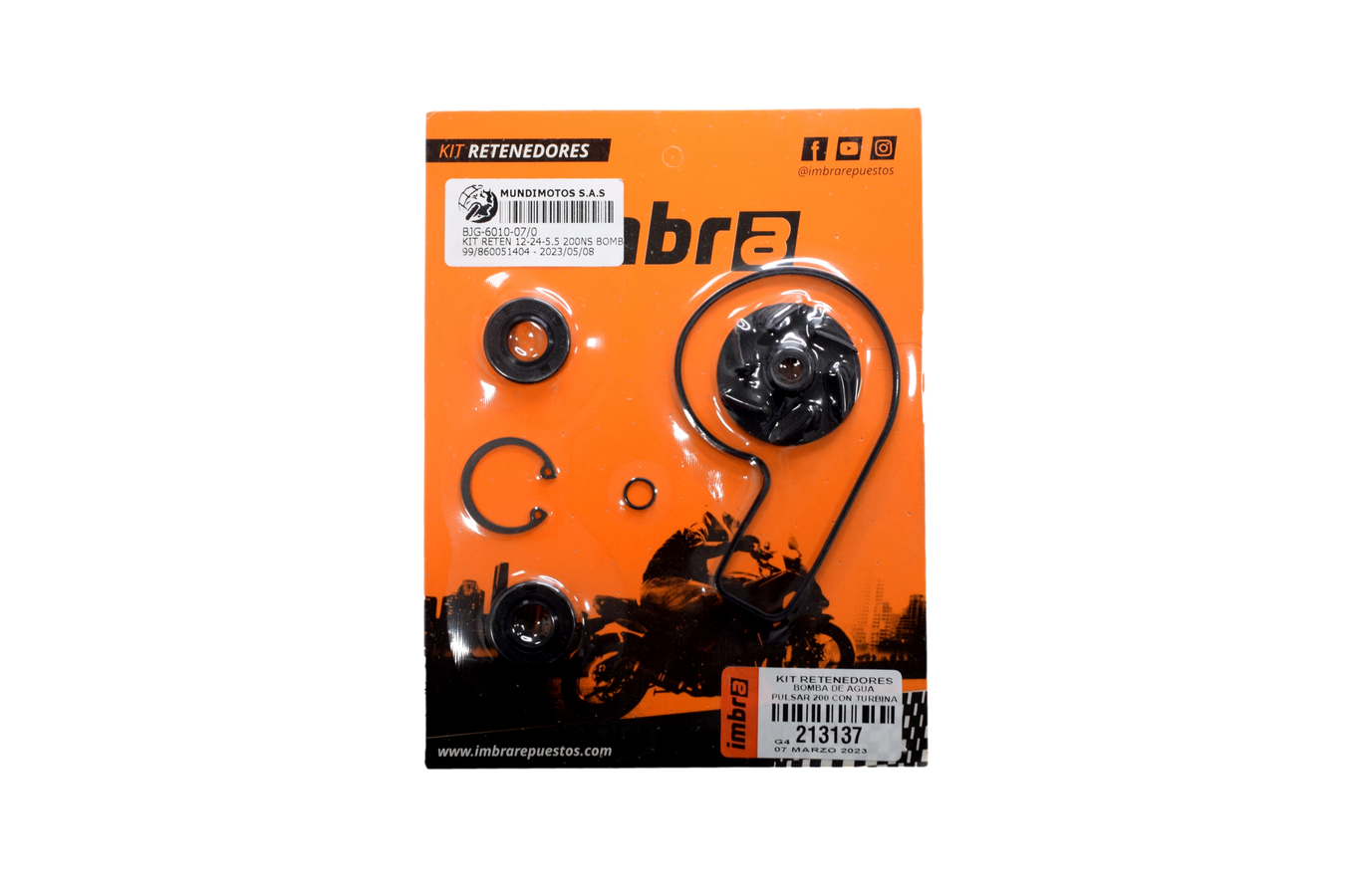 Kit Retenedor De Bomba (12-24-5.5) Bajaj Pulsar Ns 200
