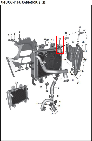 Tapa de radiador metalica pulsar ns 200 BAJAJ original