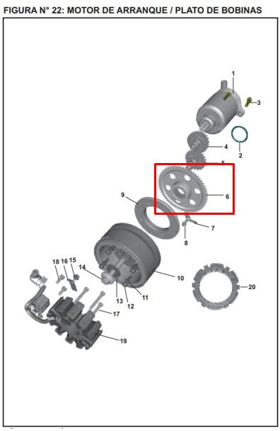 Piñon de arranque (dientes 59) pulsar ns 200 BAJAJ original