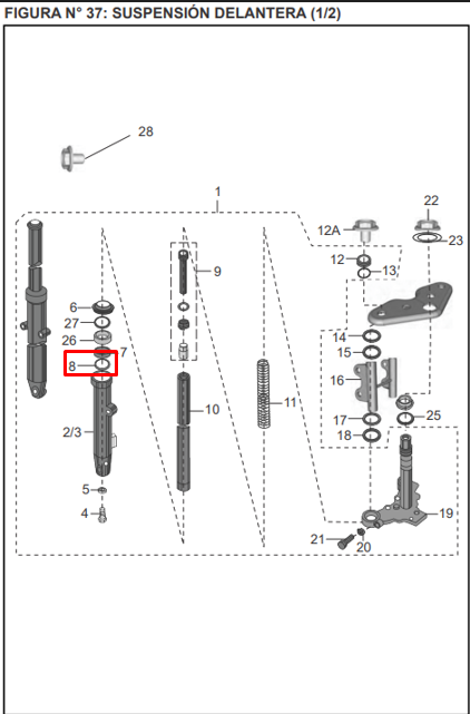 Buje guia de telescopio discover 100/125+ BAJAJ original