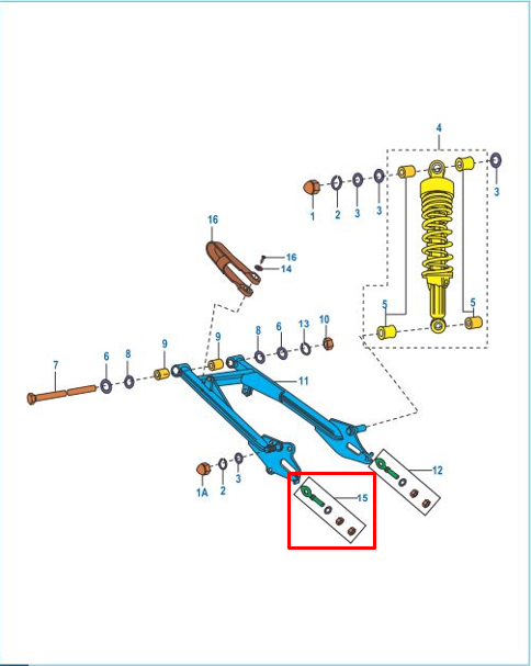 Tensor izquierdo de cadena platino BAJAJ 110 original
