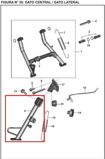 Gato lateral pulsar ns 200 BAJAJ original