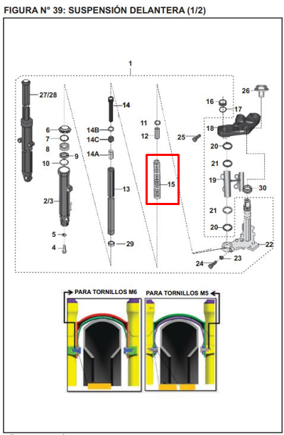 Resorte De Telescopio Pulsar Ns 200 Bajaj Original