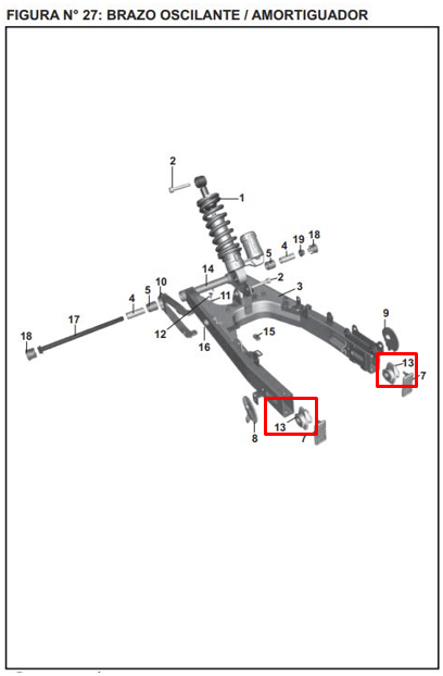 Buje tensor de cadena pulsar ns 200/as/bs BAJAJ original