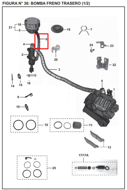 Manguera para tanque de reserva pulsar ns 200 BAJAJ original