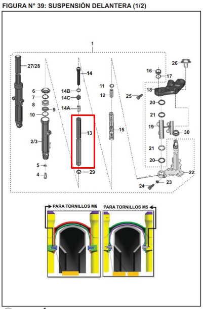 Barra De Suspension Delantera Pulsar Ns 200 Bajaj Original