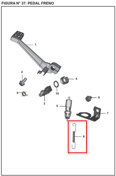 Resorte switche de stop pulsar ns 200 BAJAJ original