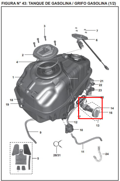 Llave gas pulsar ns 200 original BAJAJ