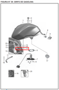 Pin Perilla Llave De Gasolina Discover St 125 Bajaj Original