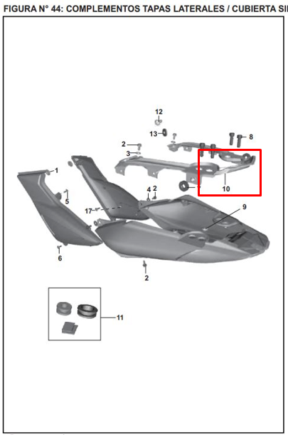 Soporte Cola De Sillin Pulsar Ns 200 Bajaj Original