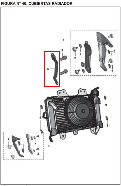 Platino radiador ns original 200 BAJAJ