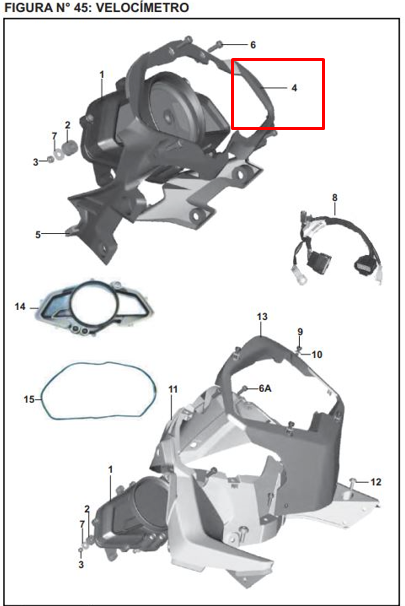 Soporte de velocimetro pulsar ns 200 BAJAJ original