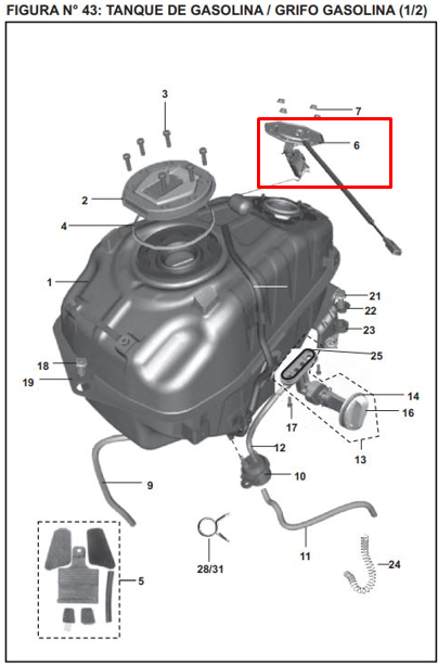 Medidor gas 200ns conecc inf original BAJAJ