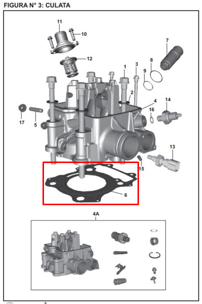 Empaque de culata pulsar ns 200 BAJAJ original