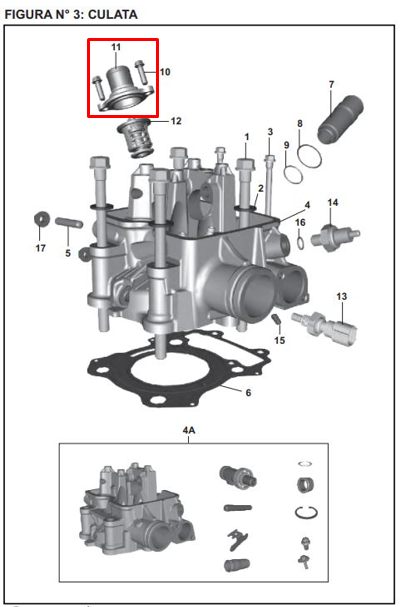 Tapa de termostato pulsar ns 200/bs4/as BAJAJ original