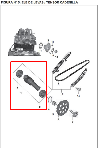 Arbol de levas pulsar ns 200 fi/bsbajaj 4 original (ranuras 2)