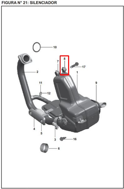 Antivibrante de mofle pulsar ns 200 BAJAJ original