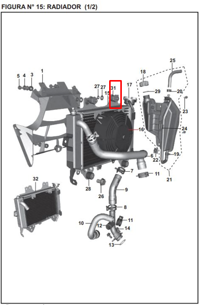 Caucho superior de radiador pulsar ns 200 BAJAJ original