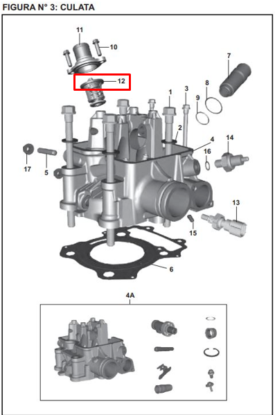 Sello termostato pulsar ns 200 original BAJAJ