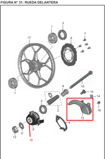 Protector de disco freno discover 125fd BAJAJ original