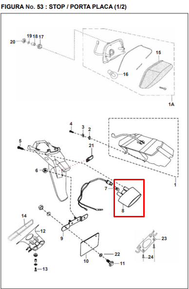 Luz placa pulsar ug original BAJAJ