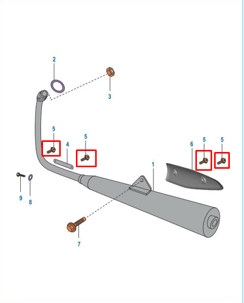 Tornillo platina de mofle discover fd 125 BAJAJ original