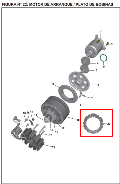 Clutch de arranque pulsar ns 200 BAJAJ original