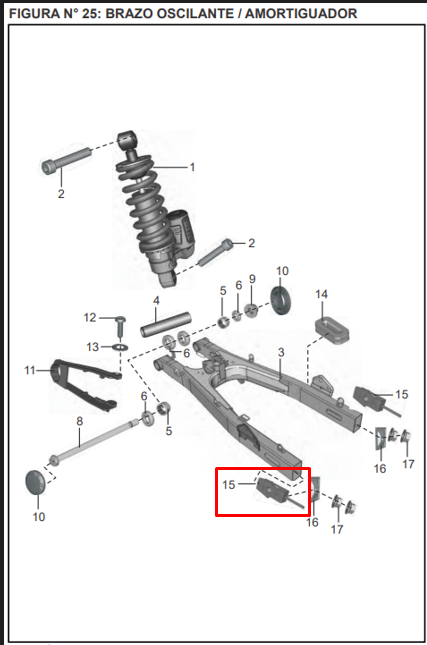 Tensor de cadena discover st 125 BAJAJ original