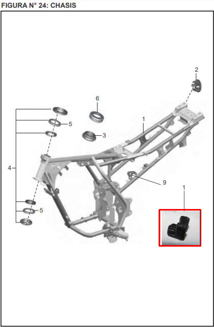 Antivibrante de tapa lateral discover 100 m/s BAJAJ original