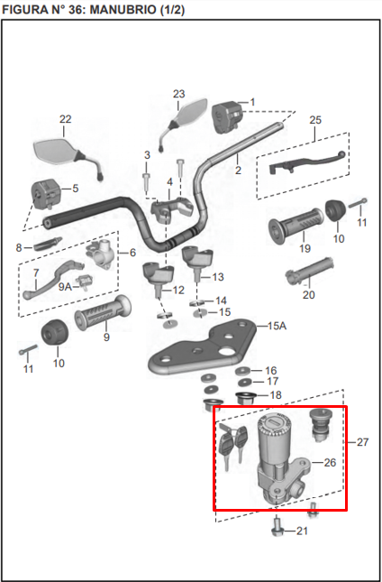 Switch de encendido discover 100/125fd/st BAJAJ original (kit)